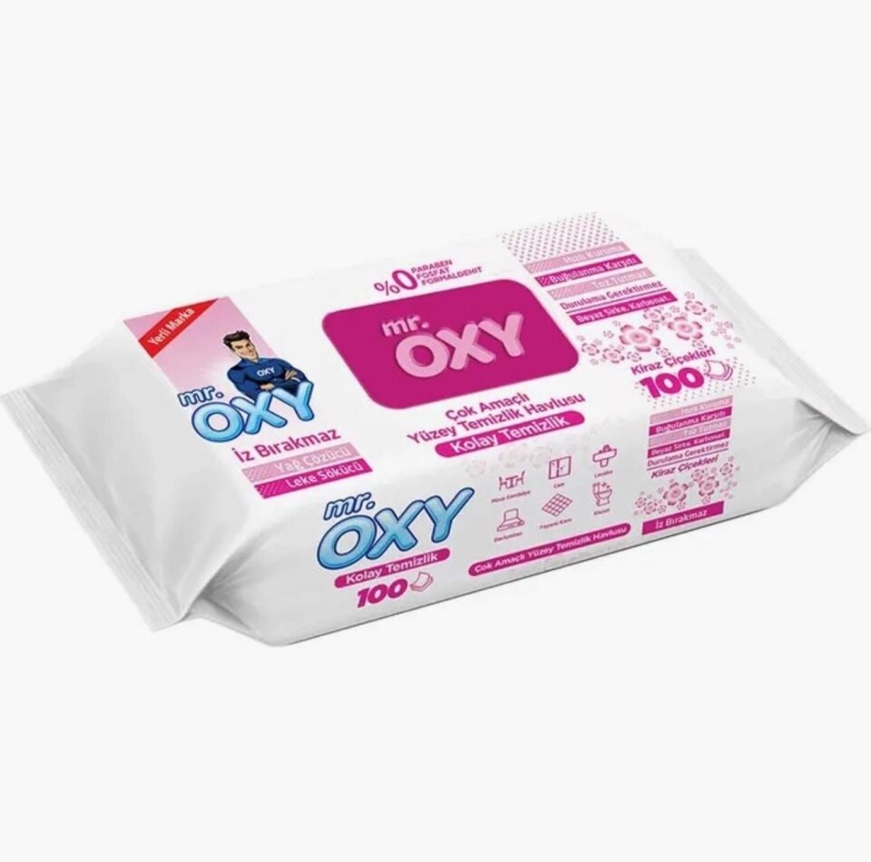 Mr.Oxy Yüzey Temizlik Havlusu Kiraz Çiçekleri 100'lü