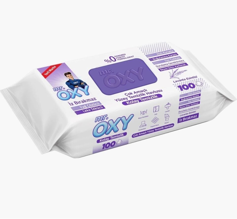 Mr.Oxy Yüzey Temizlik Havlusu Lavanta Esintisi 100'lü