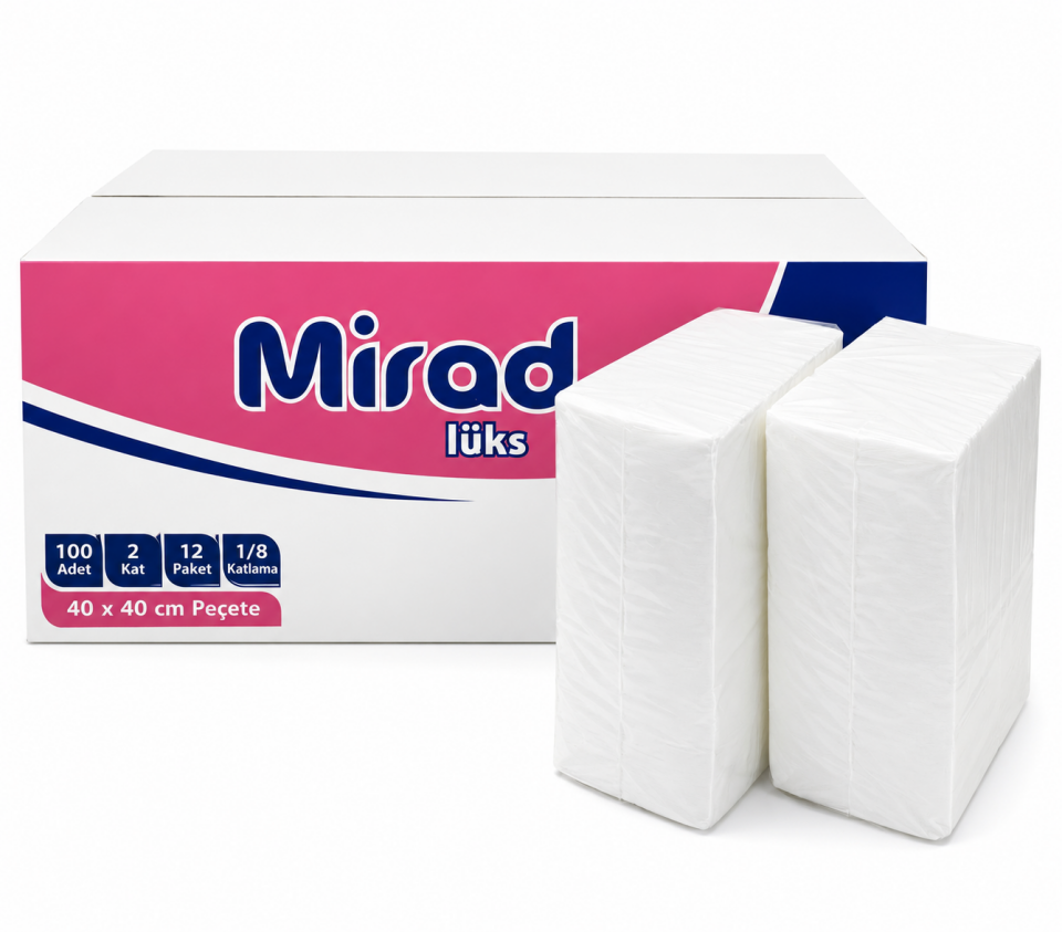 Mirada Garson Katlama Peçete 40x40 100'lü 12 Paket