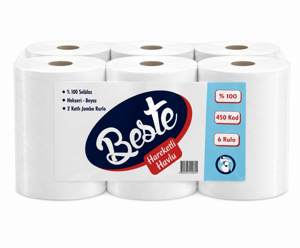 Beste Hareketli Havlu 21cm (3KG) 6 Rulo