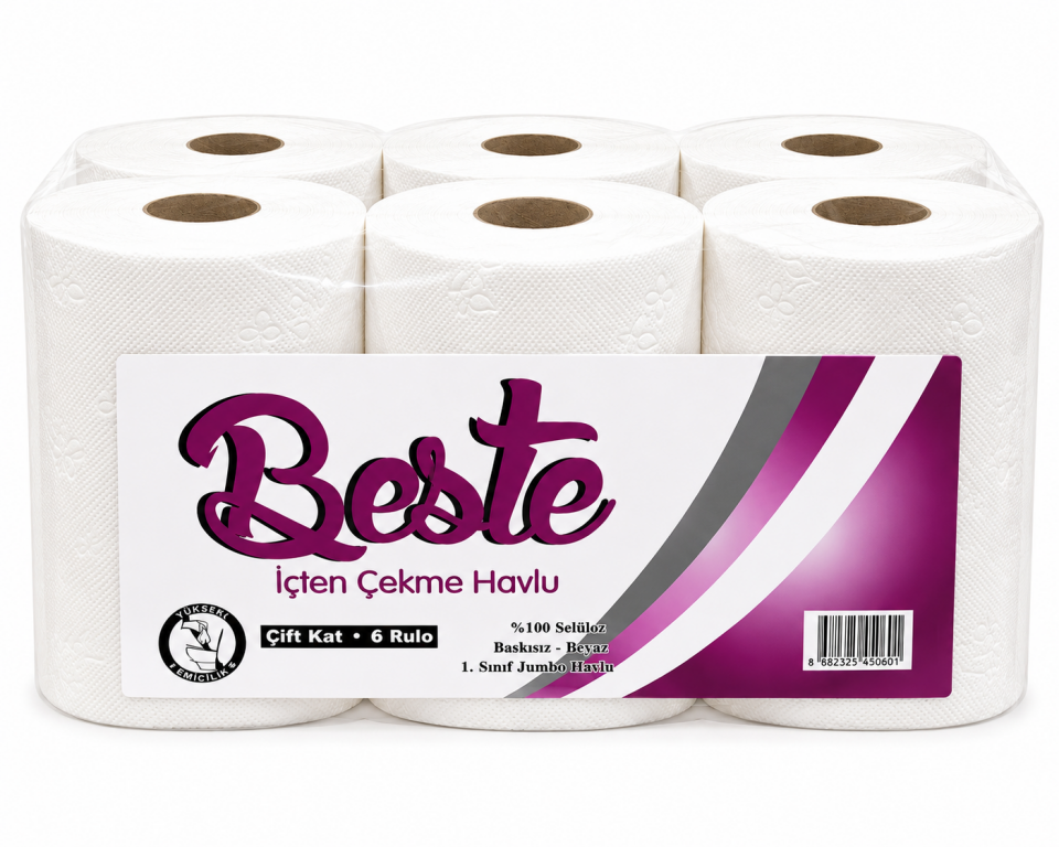 Beste İçten Çekmeli Havlu 3KG 21cm 6'lı Rulo