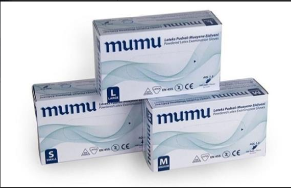 Mumu Latex Muayene Eldiveni (Pudralı) 100'lü